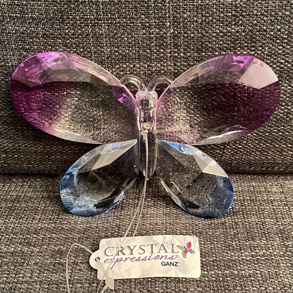 NEW Ganz Crystal Expressions Colorful Crystal Butterfly Ornament - Picture 1 of 5
